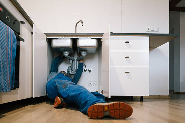Professional Drain Cleaning technician working in Alplaus, NY